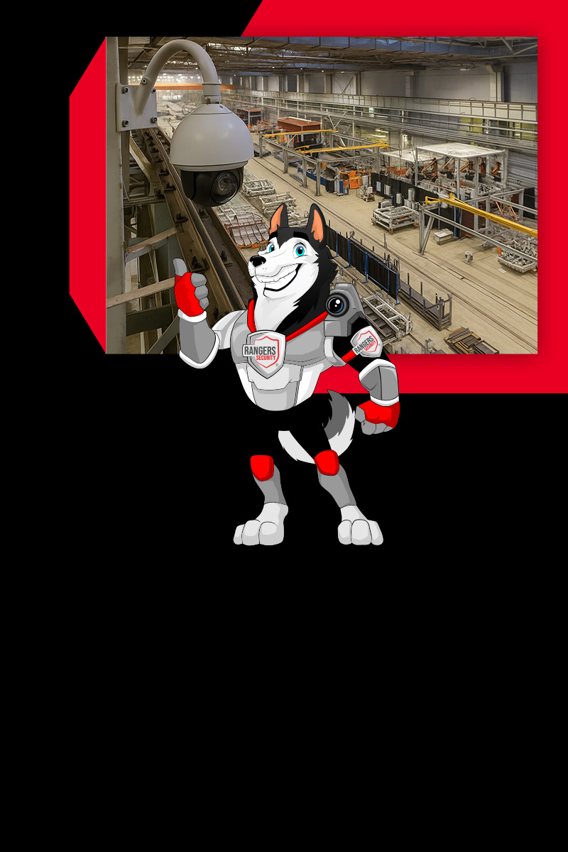 Mascot representing Rangers Security Group’s 24/7 security services in Alberta, including surveillance and on-site protection for complete peace of mind