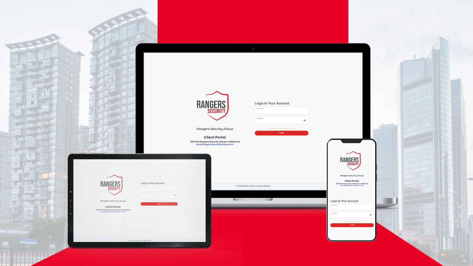 Rangers Security Group’s integrated client portal with real-time updates, live surveillance, and detailed incident reporting