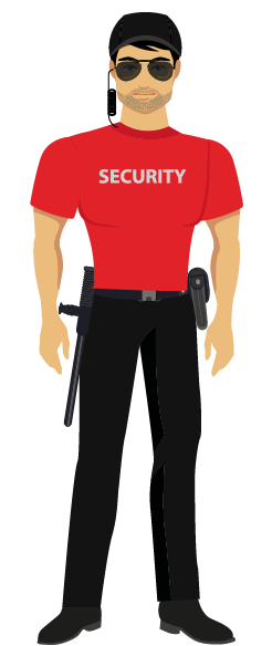 A security guard provides 24/7 monitoring with advanced surveillance technology for complete property protection.