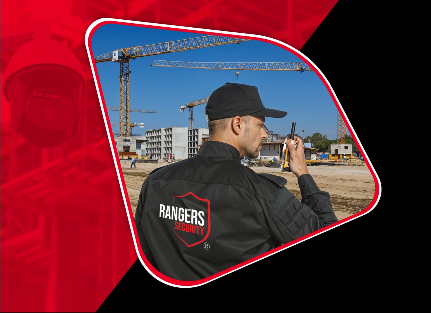 Rangers Security officer monitoring surveillance screens, ensuring proactive and reliable security solutions.