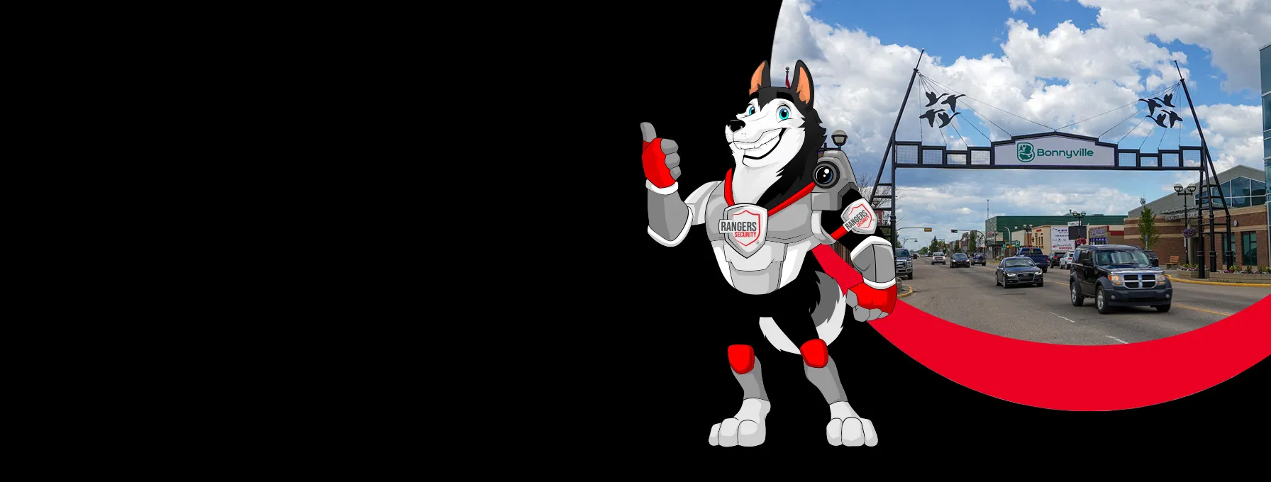 Rangers Security Group mascot highlighting reliable security solutions in Bonnyville, protecting all assets.