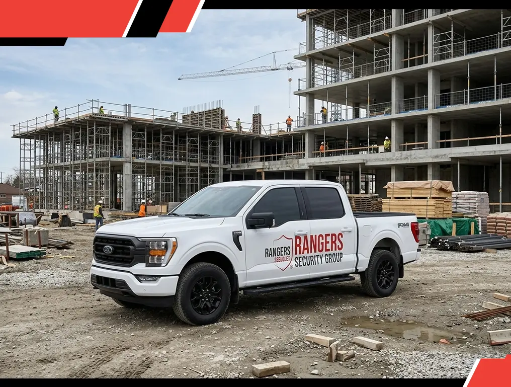 Mobile patrol security guard in uniform, providing proactive on-site mobile security services in Brooks.
