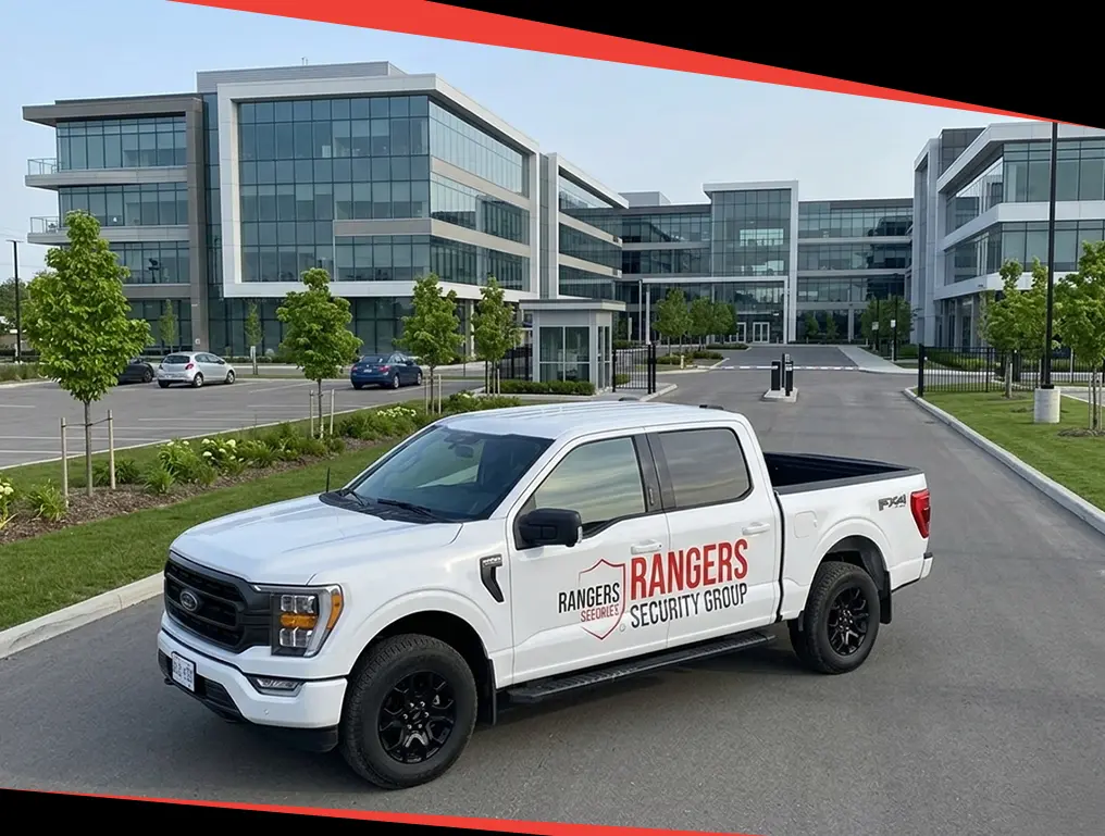 Mobile patrol security guard providing proactive on-site security services in Camrose.