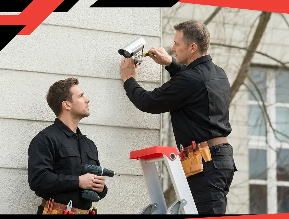 Security camera installation services in Chestermere by Rangers Security Group.