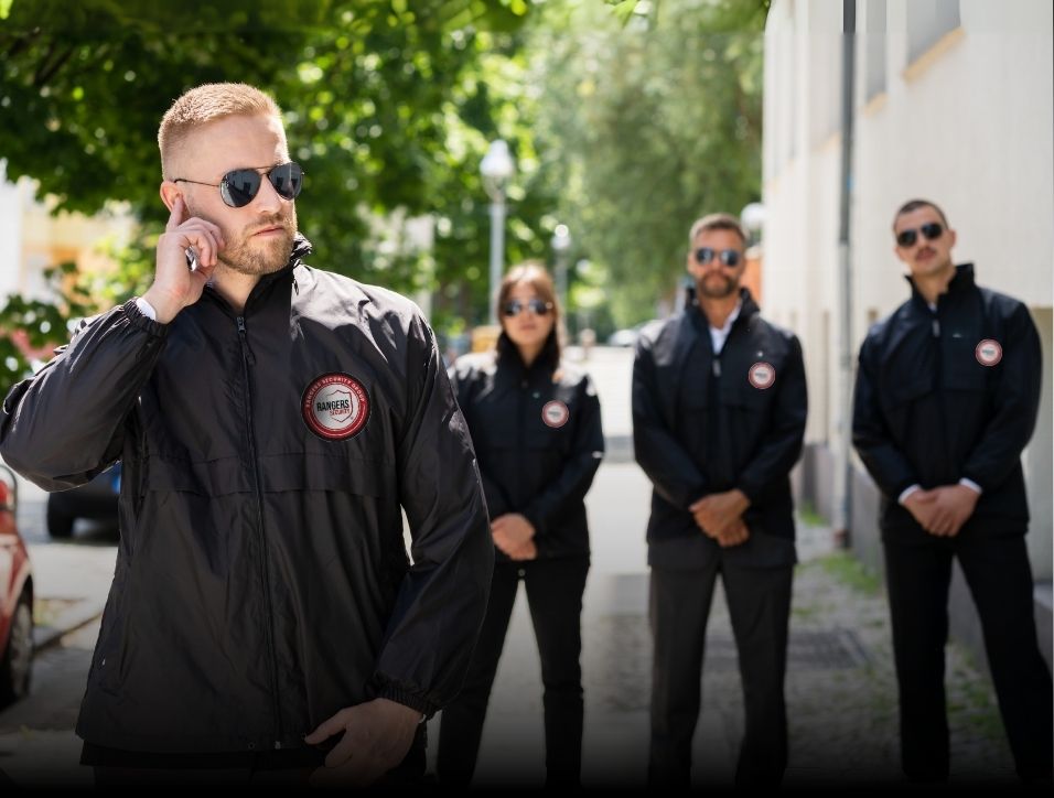 Rangers Security Group’s expert security staff in uniform ensuring total protection and safety of the premises.