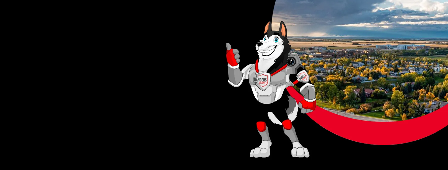 Rangers Security Group mascot symbolizing the best security company in Grande Prairie, delivering trusted protection for valuable assets