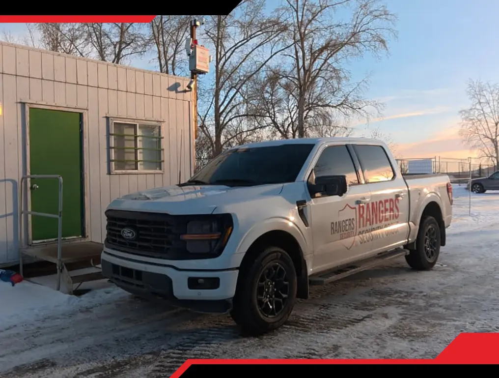 Mobile patrol security guard providing proactive on-site security services in High River.