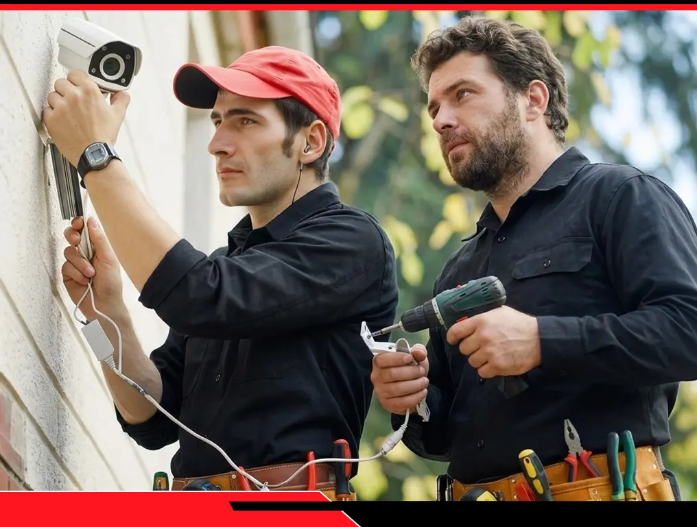 Security camera installation services in High River by Rangers Security Group.