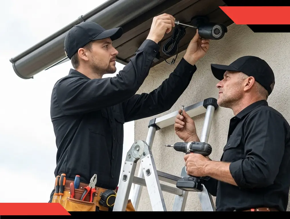 Security camera installation services in St. Paul by Rangers Security Group.