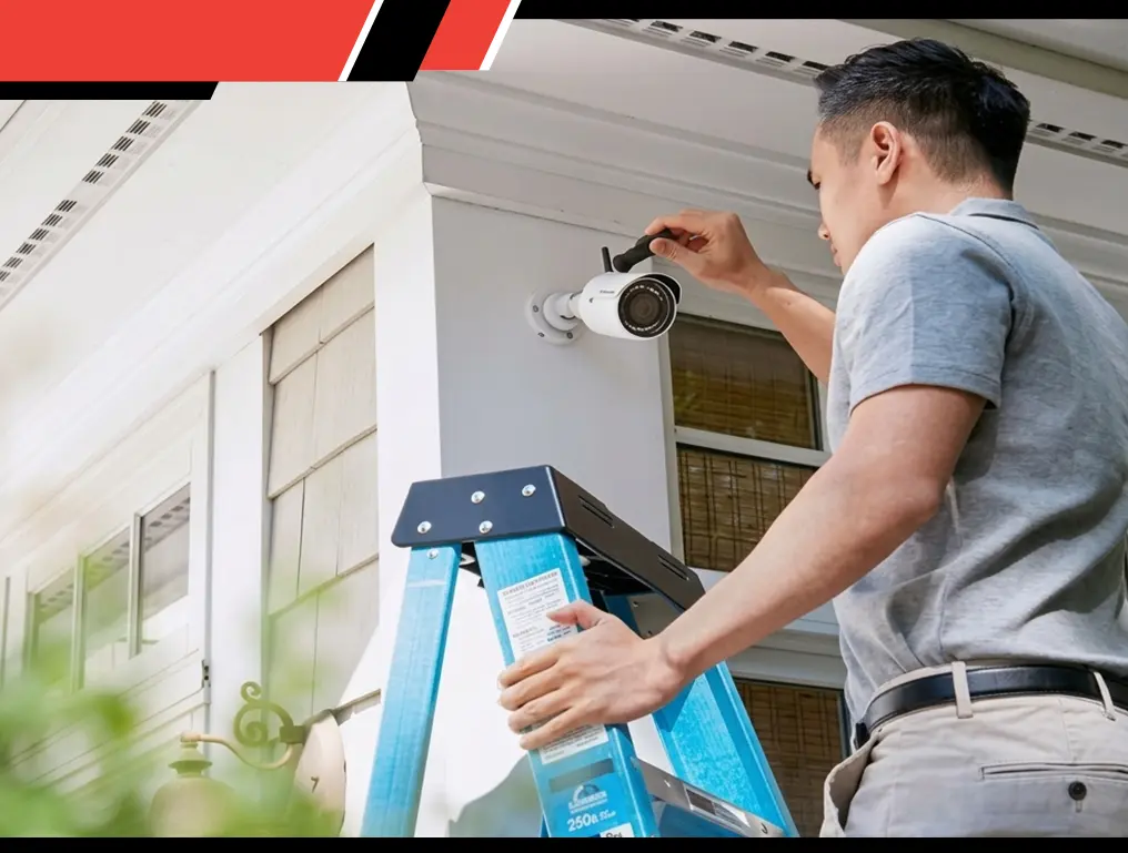 Security camera installation services in Strathmore by Rangers Security Group.