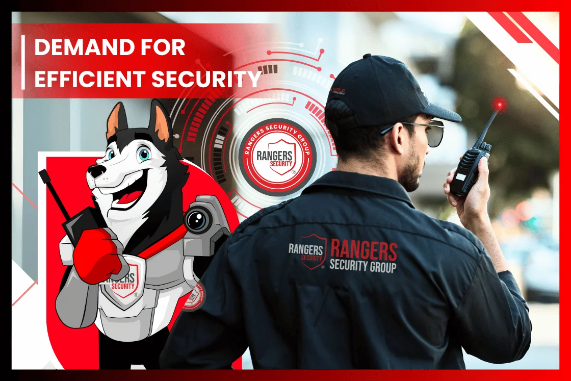 Mascot and trained guards, representing crime severity in Kamloops and offering 24/7 security services to prevent thefts and break-ins.