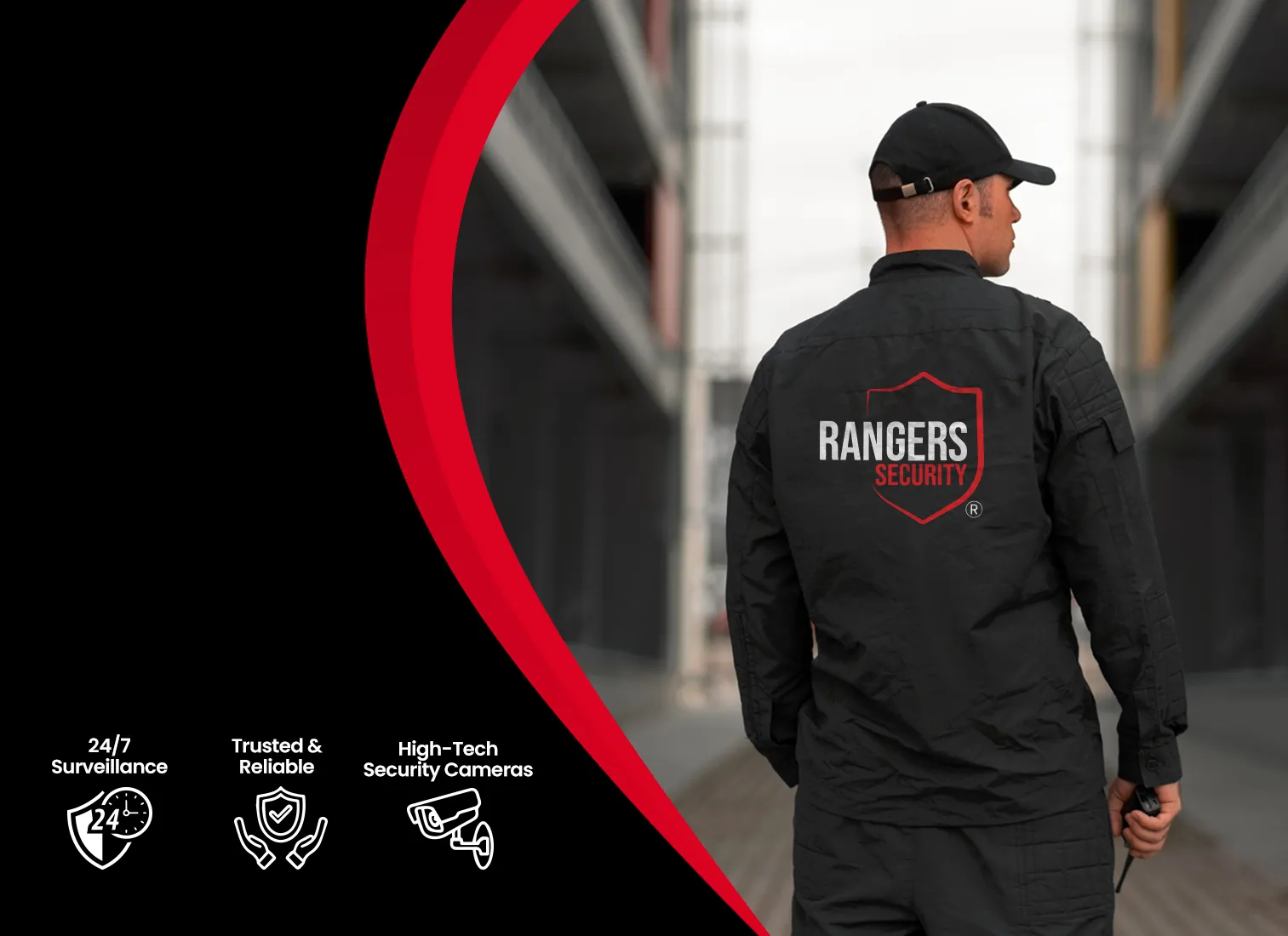 skilled ranger security group's officer standing on-site and observing safety risks in the Northwest Territories